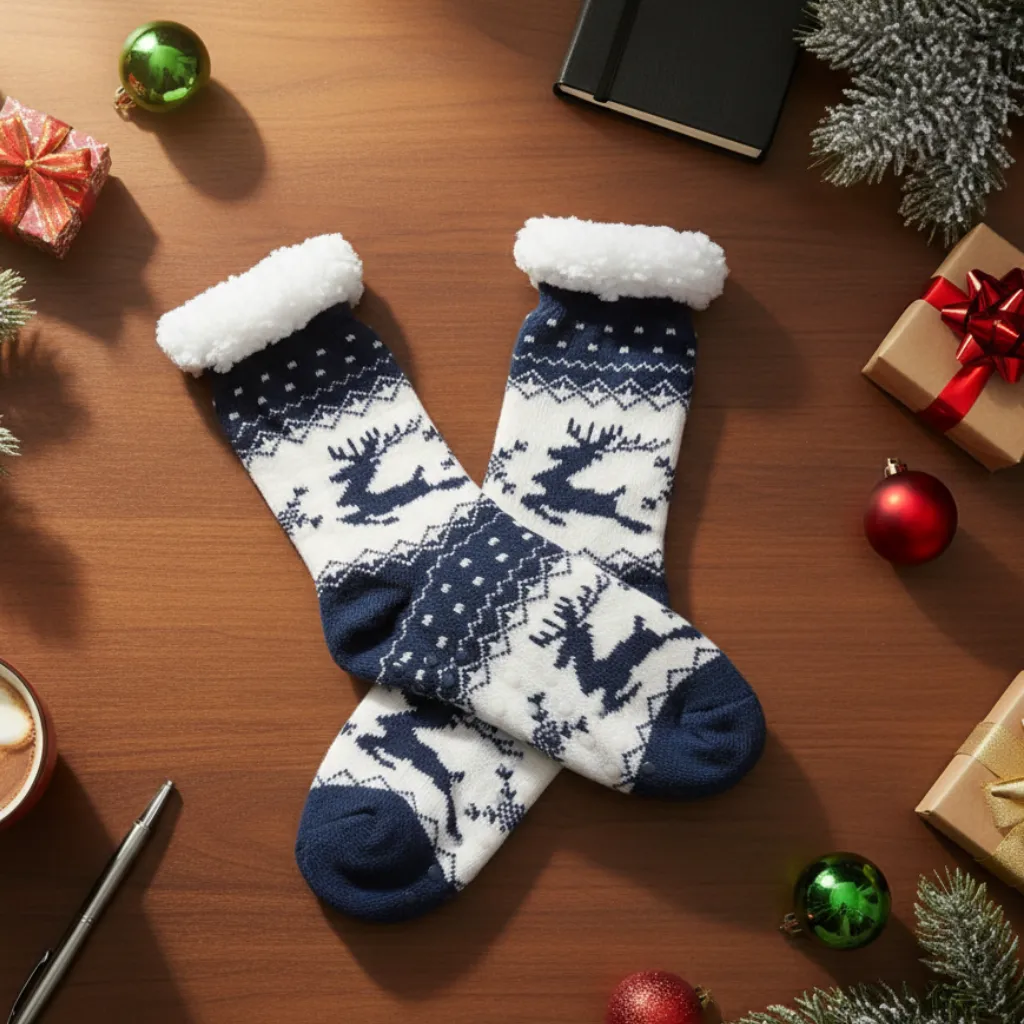 Karácsonyi zokni. Karácsonyi zokni kényelmes mikroszálas anyagból. 41-es lábméretig.