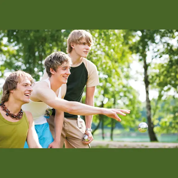 Zöld Petanque 6 acélgolyóval 10