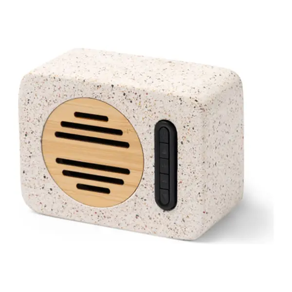 Bluetooth hangszóró terrazzo kőből és bambuszból