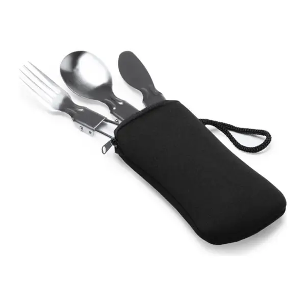 Összecsukható evőeszköz szett