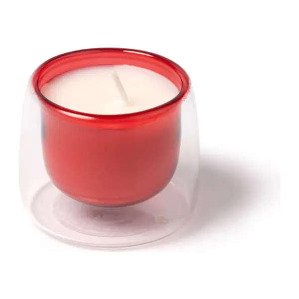 Illatgyertya duplafalú üvegben