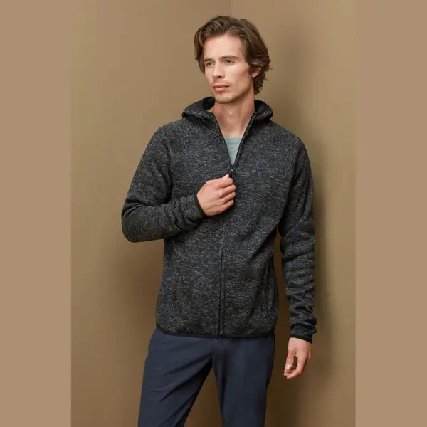 Lux Uniszex Kapucnis Kötött Polárdzseki