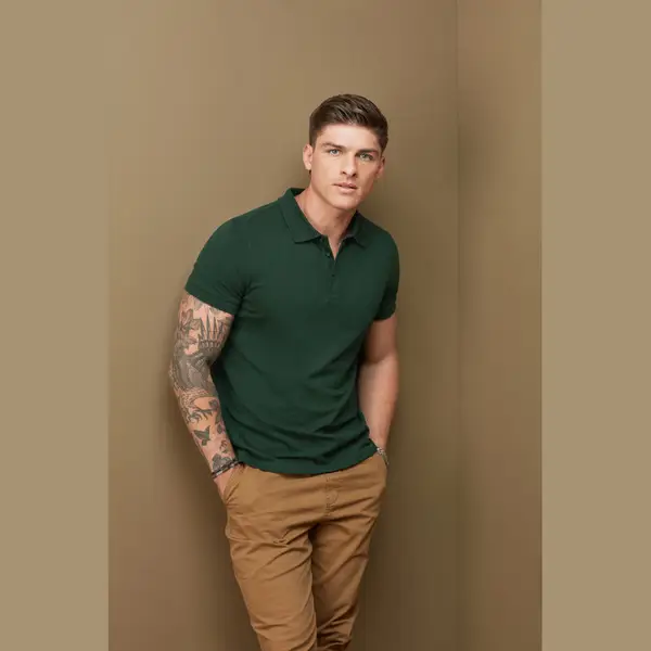 Stretch Uniszex Galléros Póló