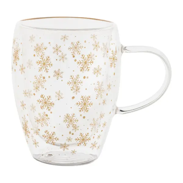 Karácsonyi üveg thermo bögre