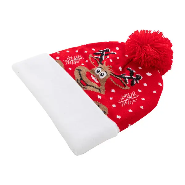 Karácsonyi LED-es téli sapka, rénszarvas
