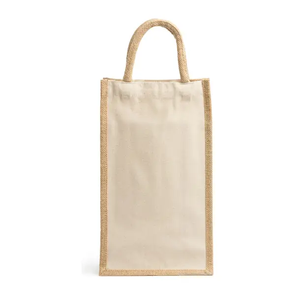 Juta és pamut dupla bortartó táska
