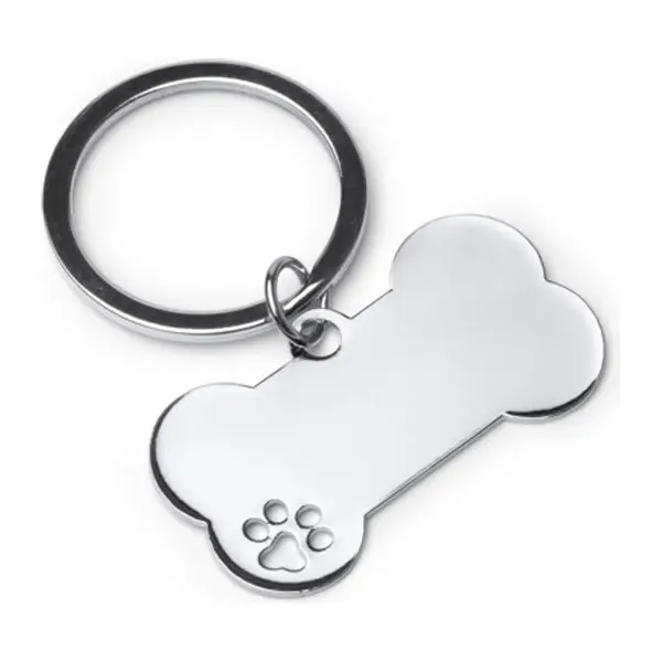 Fém kutyacsont alakú kulcstartó