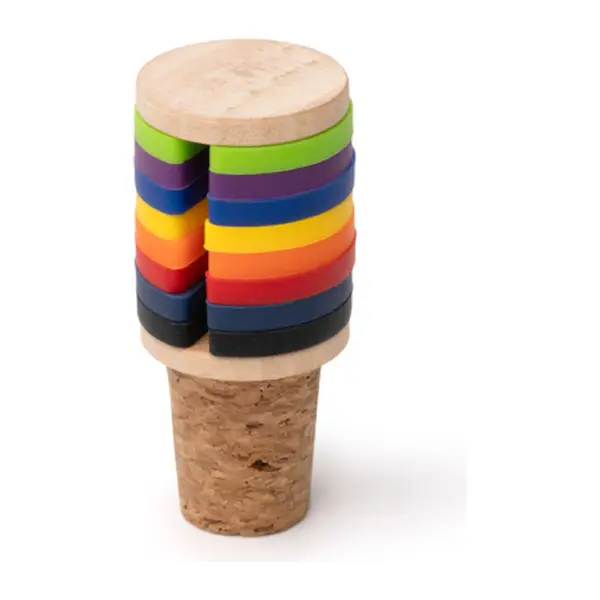 Palackzár színes gyűrűkkel