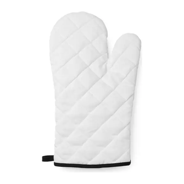 Fehér konyhai kesztyű színes szegéllyel