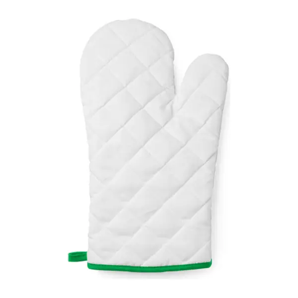 Fehér konyhai kesztyű színes szegéllyel