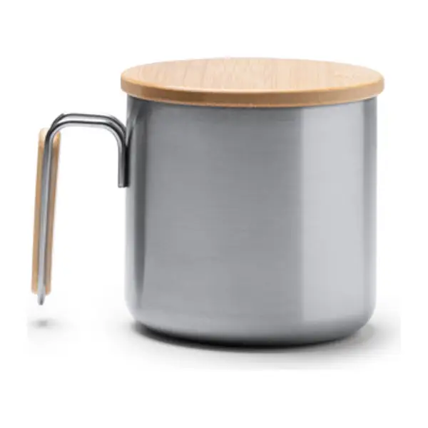 Bambusz tetős acélbögre  