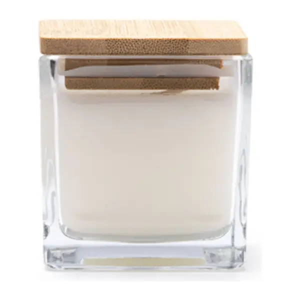 Vanília illatgyertya bambusz fedővel