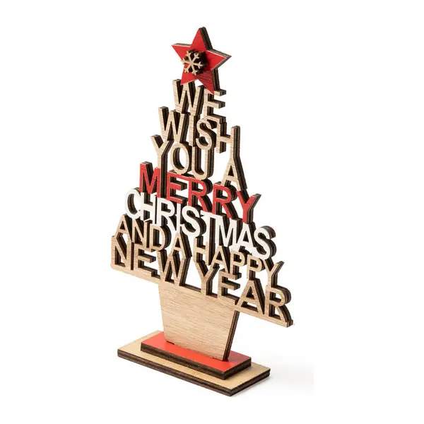 Feliratos karácsonyi asztali dísz