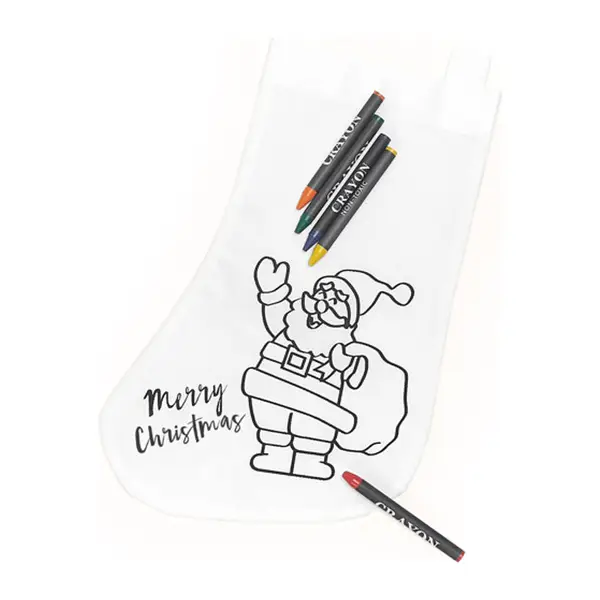 Színezhető karácsonyi zokni