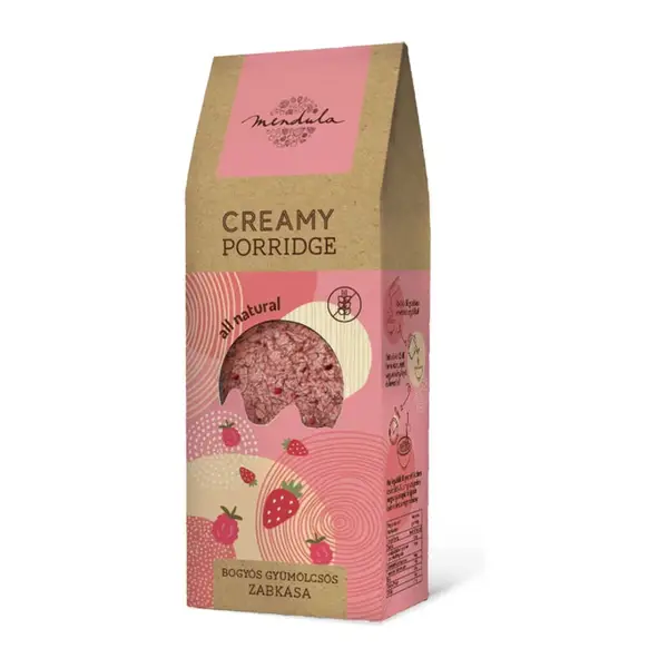 Piros bogyós zabkása eperrel és málnával 400g.