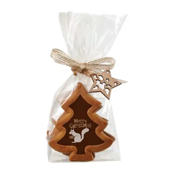 Gyömbéres karácsonyfa egyedi logoval 2 db