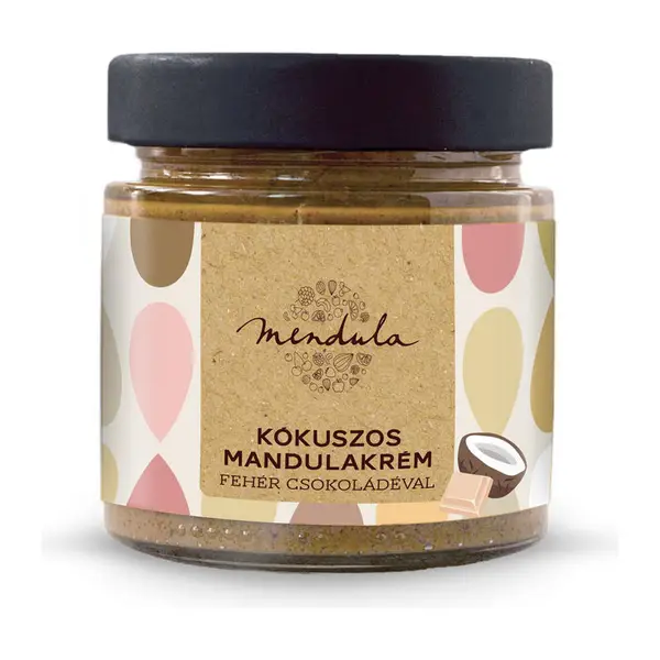 
Fehércsokis mandulakrém kókusszal 180g