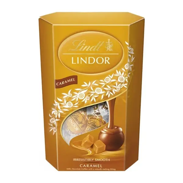 Lindt Lindor golyó,karamellás 200 g