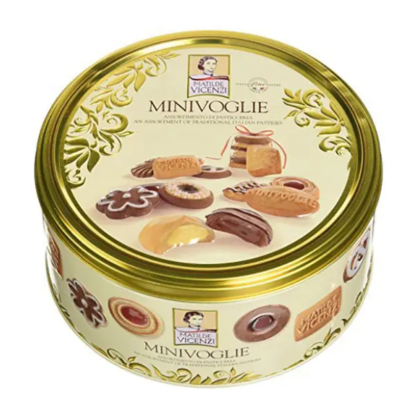 Vicenzi Minivoglie fém doboz, 500g