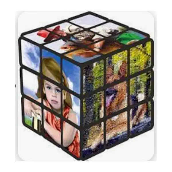 Rubik kocka mind a 6 oldalán egyedi grafikával