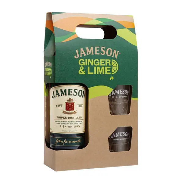 Jameson whisky díszdobozban pohárral